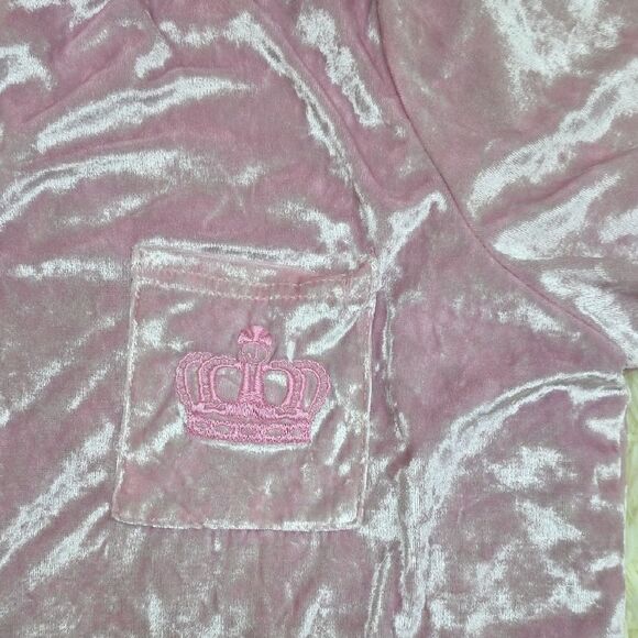 Juicy Couture Pink Velvet Button Down Shirt - Picture 3 of 6